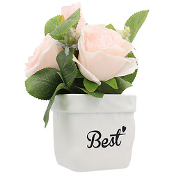 Декор для дома "Роза искусственная в горшке"