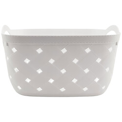 Корзина для хранения мелочей пластиковая прямоугольная с ручками, 29х23х16,5 см