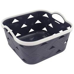 Корзина для хранения пластиковая квадратная без крышки с ручками, 21,5х20,5 см