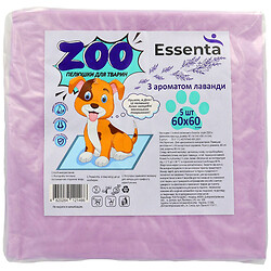Пеленки для животных Essenta ZOO аромат лаванды, 60х60 см, 5 шт/уп.