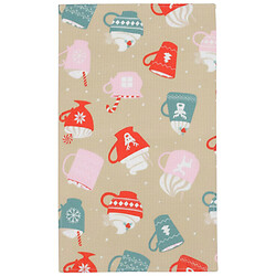 Полотенце кухонное вафельное Biltex "Новогодний микс", 50х30 см