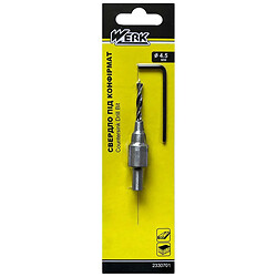 Сверло по дереву под конфирмат WERK, d=4,5 мм