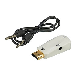 Адаптер HDMI - VGA - AUX, Белый