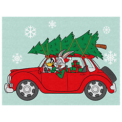 Картина по номерам "Bugs & Daffy: Рождественская поездка", 30х40 см, Ідейка