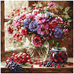 Картина по номерам "Букет и фрукты", 40х40 см, Ідейка
