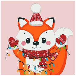 Картина по номерам со светодиодной подсветкой "Белочка", 25x25 см, Riviera Blanca