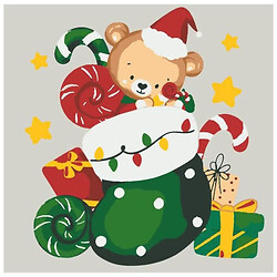 Картина за номерами зі світлодіодним підсвічуванням "Святкова панчоха", 25x25 см, Riviera Blanca