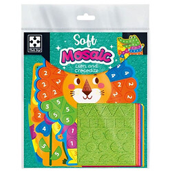 Набор для творчества с плюшевой мозаикой "Лев и Крокодил", укр, Vladi Toys