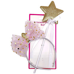 Набор новогодний, обруч с волшебной палочкой, "Звездочка", блестящий, Mic