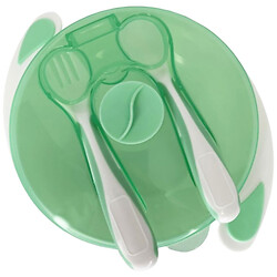 Тарілка на присосці з ложкою та виделкою, Mumlove