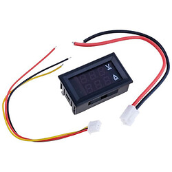 Вольт-амперметр 0.28" DC100V/50A (DSN-VC288) червоний/синій