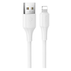 USB кабель Hoco X120 Apple iPhone SE 2022 / iPhone 14 Pro Max / iPhone 14 Plus / iPhone 14 Pro / iPhone 14 / iPhone 13 Pro / iPhone 13 Mini / iPhone 13 / iPhone 13 Pro Max / iPhone 12 Mini / iPhone 12 Pro Max / iPhone 12 Pro, Lightning, 1.0 м., Білий