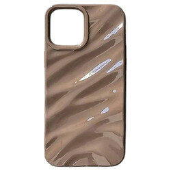 Чехол (накладка) Apple iPhone 17, Wavy Pattern 3D, Mokko, Кофейный