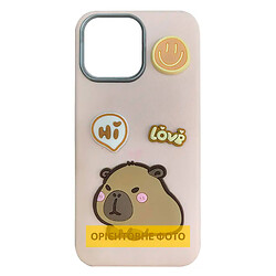 Чехол (накладка) Apple iPhone 17 Pro Max, Epik Leather Toys, Capybara, Розовый