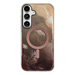 Чохол (накладка) Samsung Galaxy S25 FE, Shiny Mountain, Chocolate, MagSafe, Коричневий