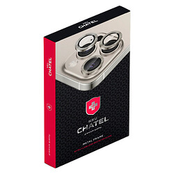 Защитное стекло камеры Apple iPhone 16 Pro / iPhone 16 Pro Max, NEU Chatel Metal Frame, Серый