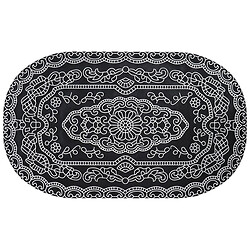 Коврик придверный овальный с узором 45х75 см