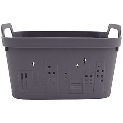 Корзина для хранения пластиковая прямоугольная без крышки с ручками 22х15х14 см