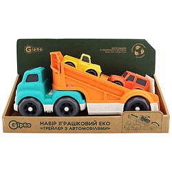 Набор игрушечный эко GipGo Трейлер с автомобилями