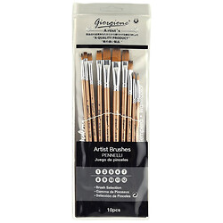 Набор кистей для рисования с деревянной ручкой