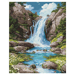 Алмазна мозаїка "Шум води та спокій", 40х50см, Ідейка