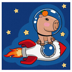 Картина по номерам "Капибара на ракете", 30x30см, Ідейка