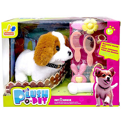 Мʼяка інтерактивна іграшка "СОБАЧКА", КОРИЧНЕВІ ВУШКА, Jinhuangle