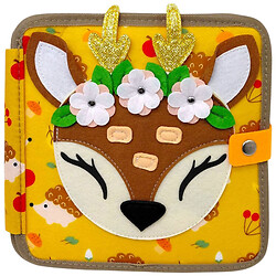 Мʼяка книжка-бізіборд: 32, фетр, пальчикові ігри, шнурівка, сортер за кольорами, елементи на липучках, в пакеті, Mic