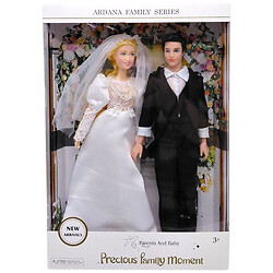 Набор кукол "Свадьба", высота 30 см, 2 куклы, шарнирное соединение суставов, съемная обувь, Mic