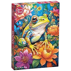 Пазлы "Цветочная лягушка", 1000 элементов, Cherry Pazzi