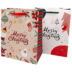 Пакет паперовий LARGE XMAS Merry2 26x12,7x32,4, 210gsm ,асорті, Mic