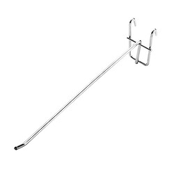 Крючок торговый одинарный хромированный на сетку