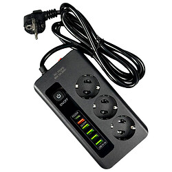 Подовжувач мережі Power Socket F53PD, 2.0 м., Чорний