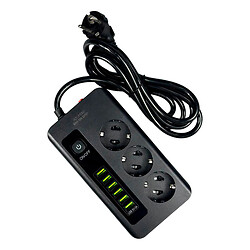 Подовжувач мережі Power Socket F53U, 2.0 м., Чорний