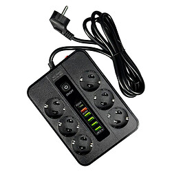 Подовжувач мережі Power Socket F54PD, 2.0 м., Чорний