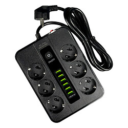 Подовжувач мережі Power Socket F54U, 2.0 м., Чорний