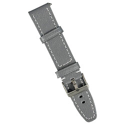 Ремінець універсальний, Leather Smooth, Сірий