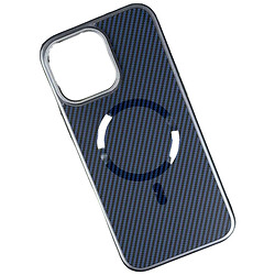 Чохол (накладка) Apple iPhone 13 Pro, Carbon Pattern Shockproof, MagSafe, Синій