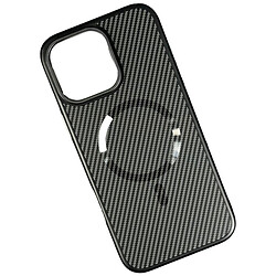 Чехол (накладка) Apple iPhone 16 Pro, Carbon Pattern Shockproof, MagSafe, Черный