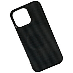 Чехол (накладка) Apple iPhone 14, Gloss Elite Carbonique, MagSafe, Graphite Diagonal Stripes, Рисунок