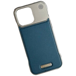 Чехол (накладка) Apple iPhone 13 Pro, Leather Magnetic Aromatherapy Metal, MagSafe, Синий