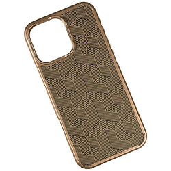 Чехол (накладка) Apple iPhone 14 Pro Max, Luxury Carbon Fiber Pattern, MagSafe, Gold Cube, Рисунок