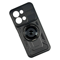 Чехол (накладка) Xiaomi Poco M6 Pro / Redmi Note 13 Pro / Redmi Note 14S, Armor Rotating Magnetic, MagSafe, Черный