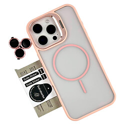 Чехол (накладка) Apple iPhone 16, Air Beats Crystal Stand Camera, MagSafe, Розовый