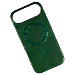 Чехол (накладка) Apple iPhone 17 Air, Leather Magnetic Metal Frame, MagSafe, Зеленый