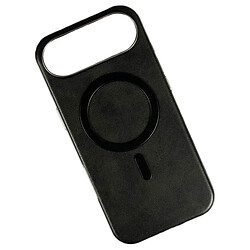 Чехол (накладка) Apple iPhone 17 Air, Leather Magnetic Metal Frame, MagSafe, Черный