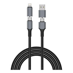 USB кабель WiWU Wi-C085 Raptor Pro Apple iPhone SE 2022 / iPhone 14 Pro Max / iPhone 14 Plus / iPhone 14 Pro / iPhone 14 / iPhone 13 Pro / iPhone 13 Mini / iPhone 13 / iPhone 13 Pro Max / iPhone 12 Mini, Lightning, Type-C, 1.0 м., Черный