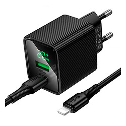 СЗУ Hoco CS83A Apple iPhone SE 2022 / iPhone 14 Pro Max / iPhone 14 Plus / iPhone 14 Pro / iPhone 14 / iPhone 13 Pro / iPhone 13 Mini / iPhone 13 / iPhone 13 Pro Max / iPhone 12 Mini / iPhone 12 Pro Max, З кабелем, Lightning, Чорний