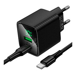 СЗУ Hoco CS84A Excellent, З кабелем, Type-C, Чорний