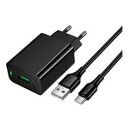 СЗУ Hoco CS92A Leader, З кабелем, Type-C, Чорний